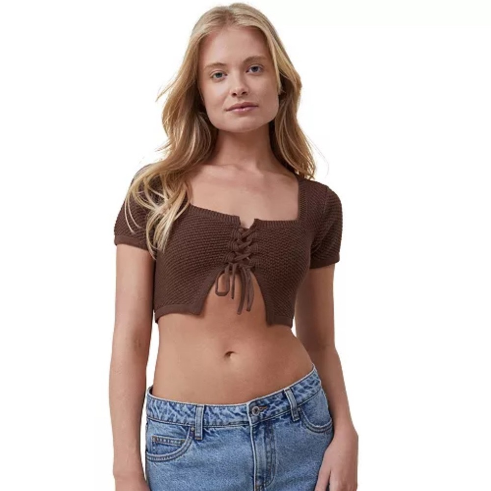Brown Crop Top